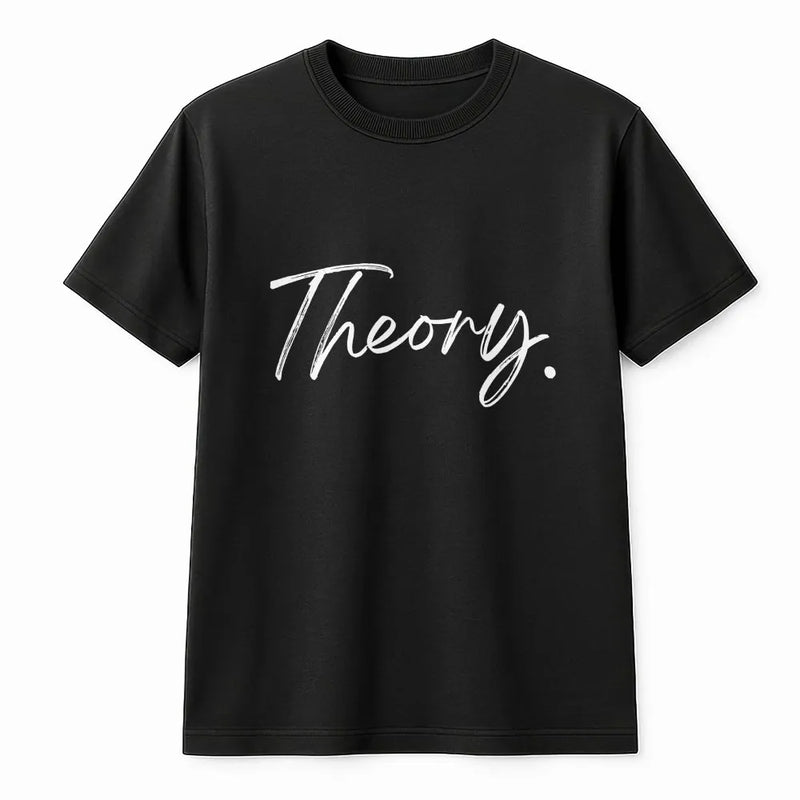 Theory Sweatshirt | Minimalist Script Word Graphic | Premium Cotton Blend | Unisex Casual Streetwear Gift
